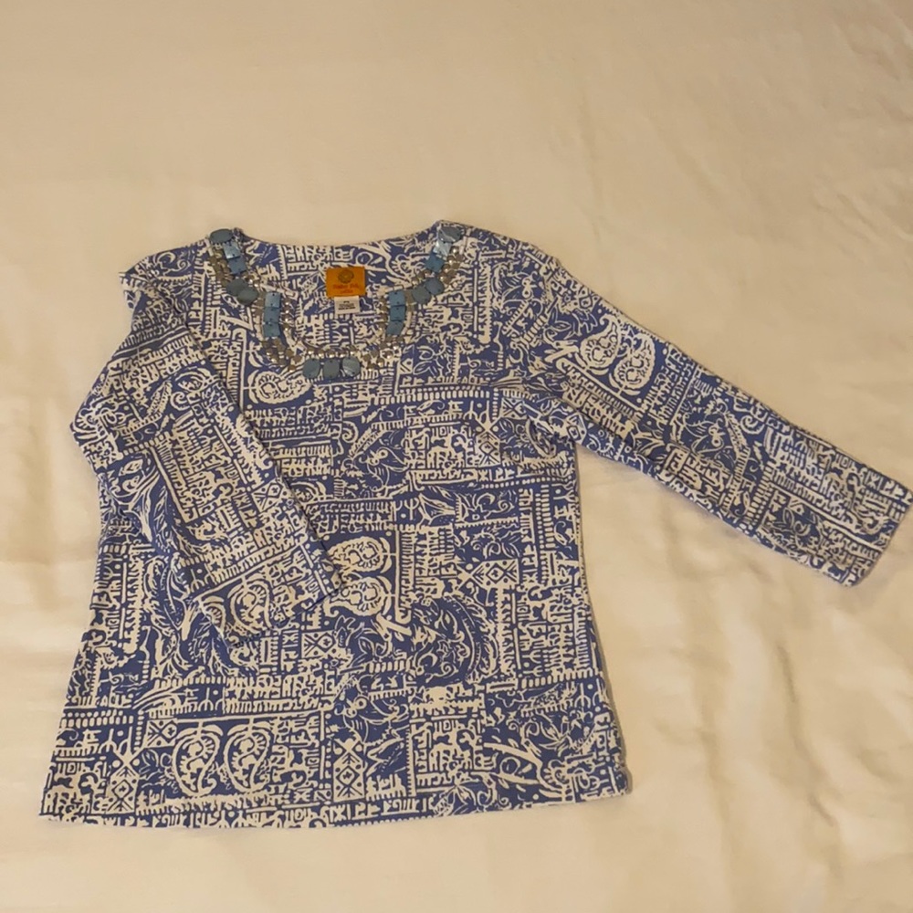 Periwinkle 3/4 sleeve top in periwinkle by Ruby Rd size PS